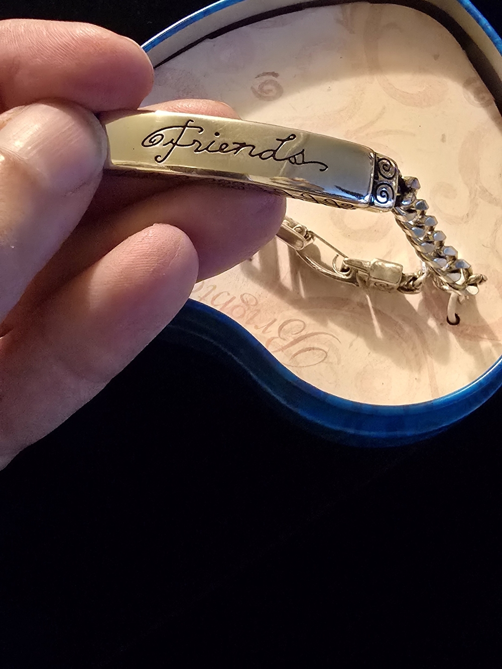Brighton Silver-Tone "Friends" ID Bracelet